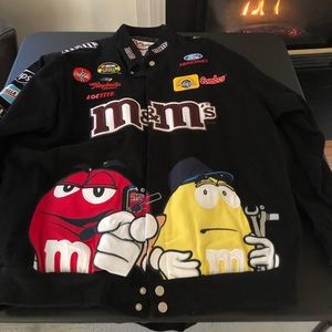 Men’s black M&M’s racing jacket